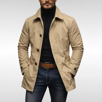 Alaric | Men's Collared Button-Front Casual Jacket