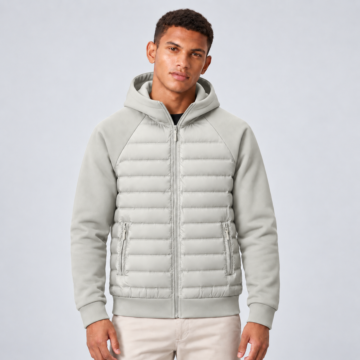 Carson | Men's Quilted Hooded Puffer Hybrid Winter Jacket