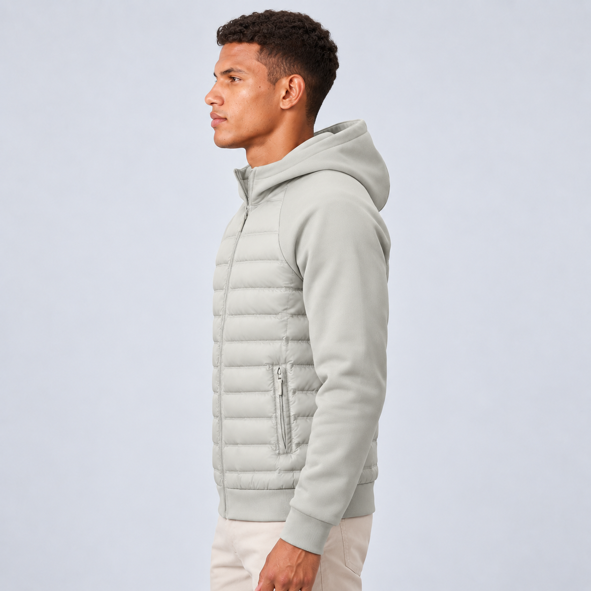 Carson | Men's Quilted Hooded Puffer Hybrid Winter Jacket
