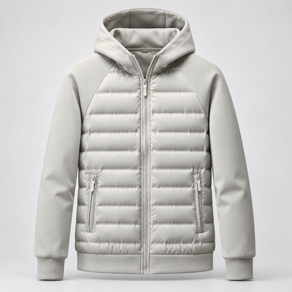 Carson | Men's Quilted Hooded Puffer Hybrid Winter Jacket