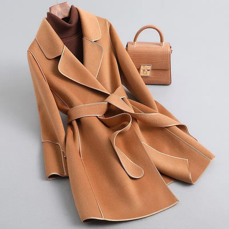 Adalind | Women's Belted Wrap Longline Winter Dress Coat