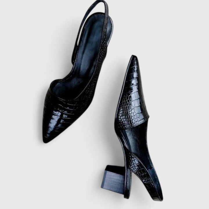 Olivia | Women's Pointed Toe Low Block Heel Slingback Shoe