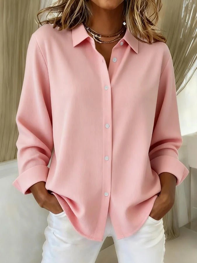 Paloma | Women's Smart Casual Relaxed Fit Longline Long Sleeve Button Down Shirt