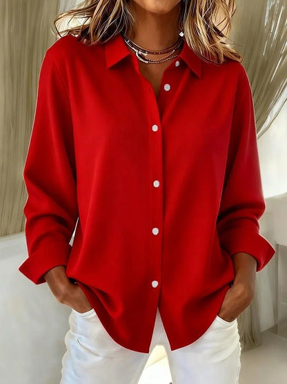 Paloma | Women's Smart Casual Relaxed Fit Longline Long Sleeve Button Down Shirt