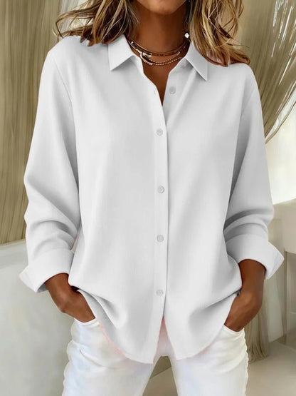 Paloma | Women's Smart Casual Relaxed Fit Longline Long Sleeve Button Down Shirt