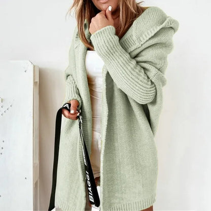 Maeve | Women's Oversized Hooded Long Knit Cardigan Sweater