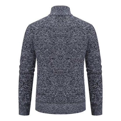 Anders | Men's Full-Zip Mock Neck Textured Knit Cardigan Sweater