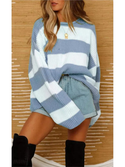 Lily | Trendy Knitted Sweater with Stripes