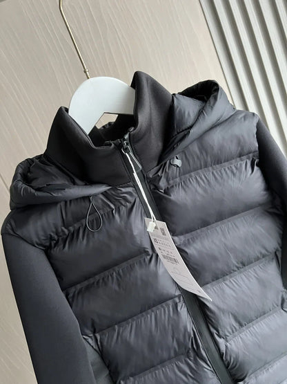 Beverly | Women's Lightweight Hooded Quilted Black Cropped Puffer Jacket