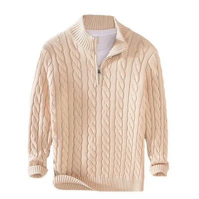 Roger | Classic Cable Knit Half-Zip