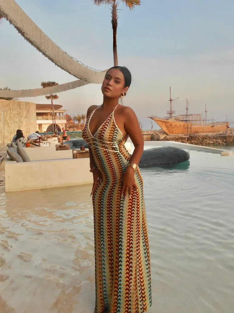 Monalissa | Colorful Spaghetti Strap Dress