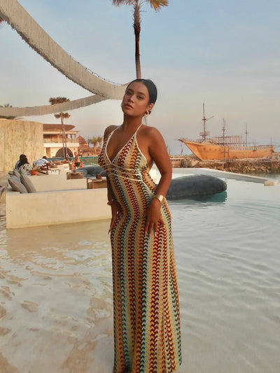 Monalissa | Colorful Spaghetti Strap Dress