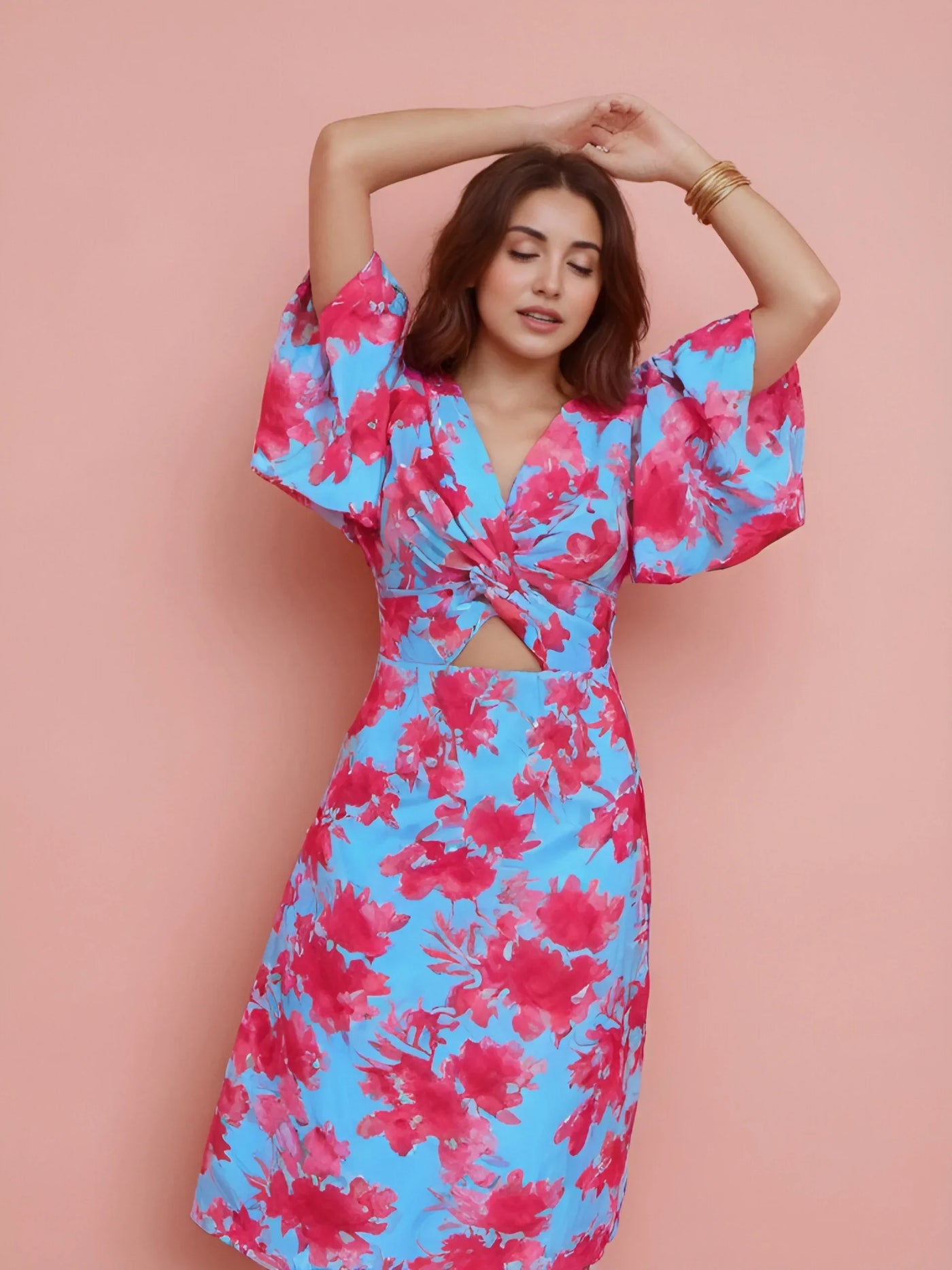 Kaycee | Slim Fit Floral Halter Dress