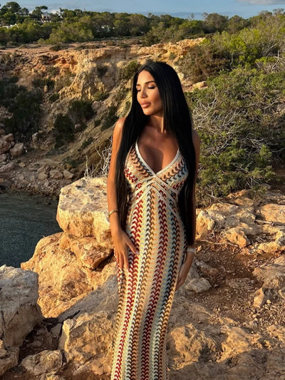 Monalissa | Colorful Spaghetti Strap Dress