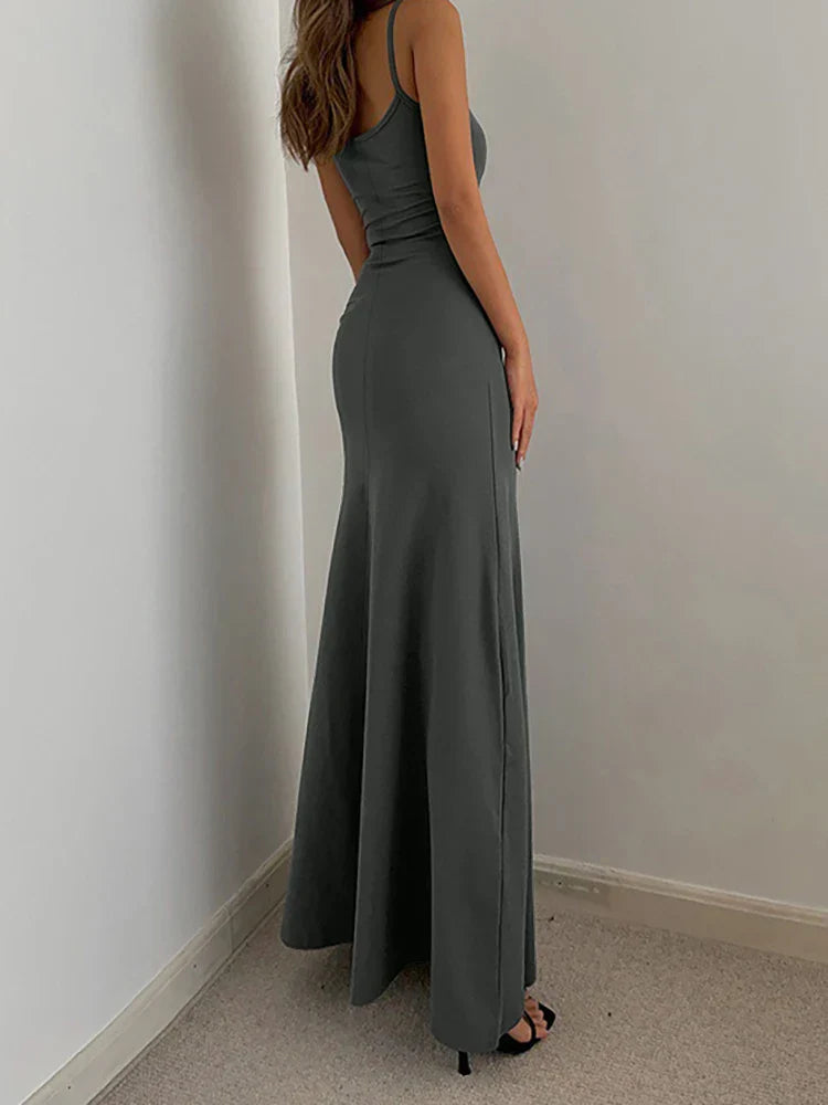 Chloe | Sleek Spaghetti Maxi Dress