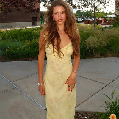 Kristine | Yellow Bloom Dress