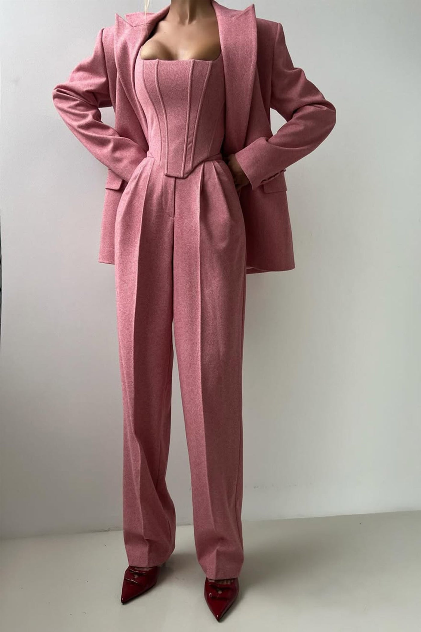 Grace | Three-piece set with double-breasted blazer
