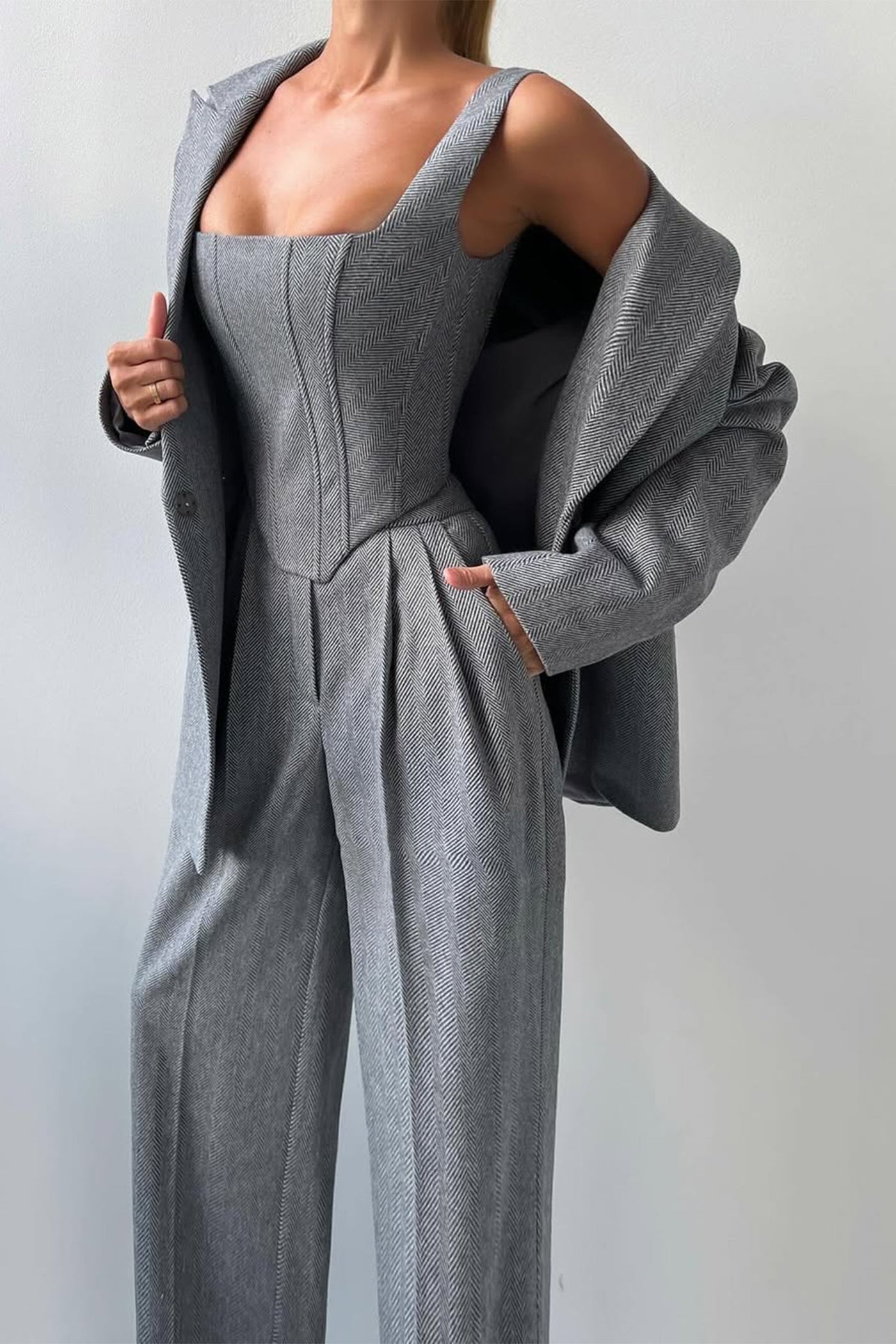 Grace | Three-piece set with double-breasted blazer