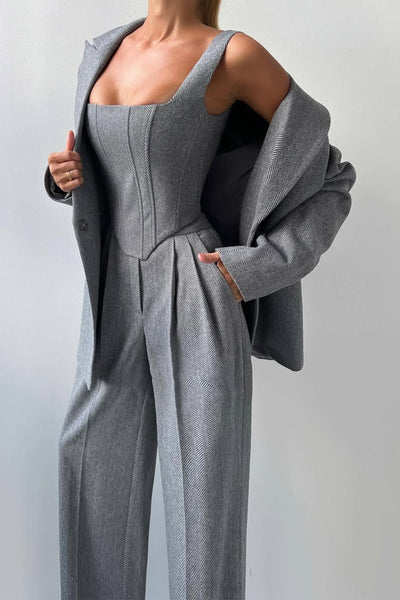 Grace | Three-piece set with double-breasted blazer