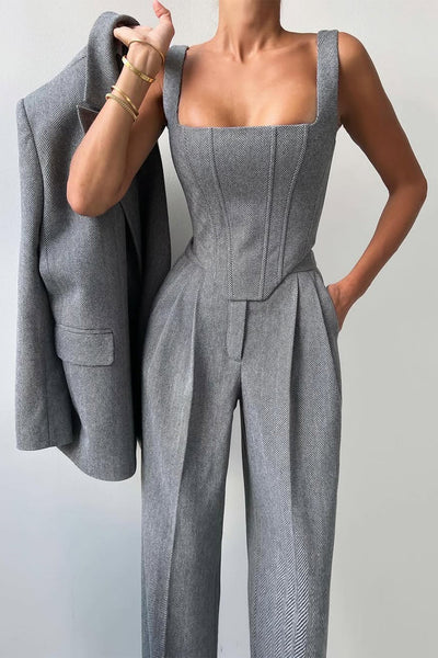 Grace | Three-piece set with double-breasted blazer