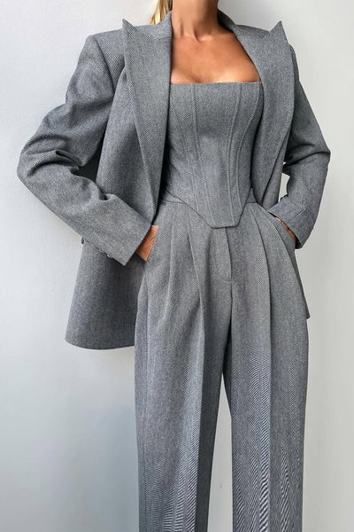 Grace | Three-piece set with double-breasted blazer