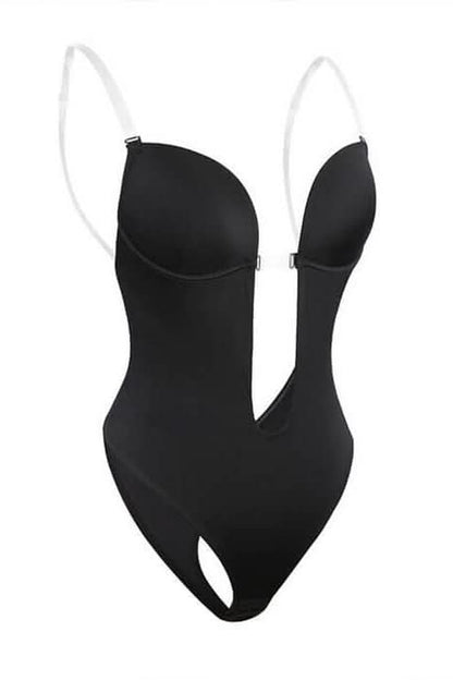 Alina | Women's Deep Plunge Spaghetti Strap Shaping Bodysuit