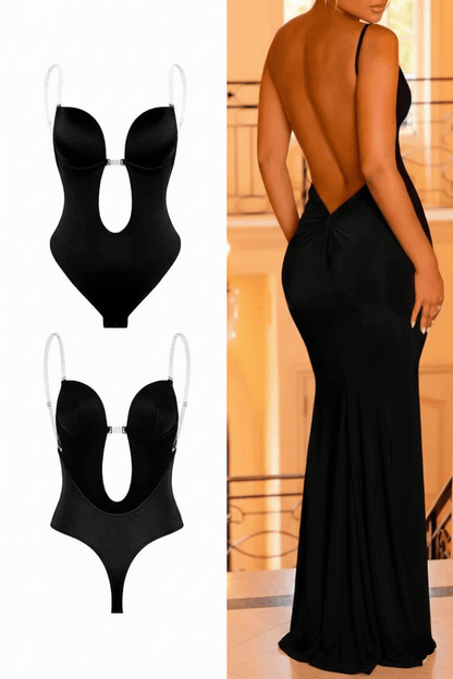 Alina | Women's Deep Plunge Spaghetti Strap Shaping Bodysuit
