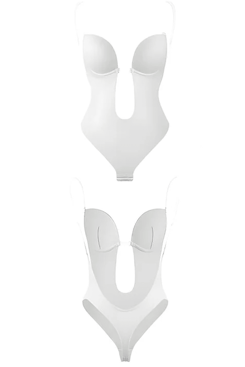 Alina | Women's Deep Plunge Spaghetti Strap Shaping Bodysuit