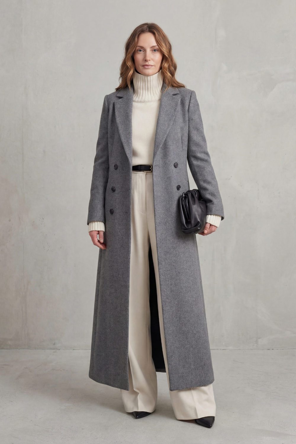 Hilda | Women's Double Breasted Tailored Maxi Long Coat