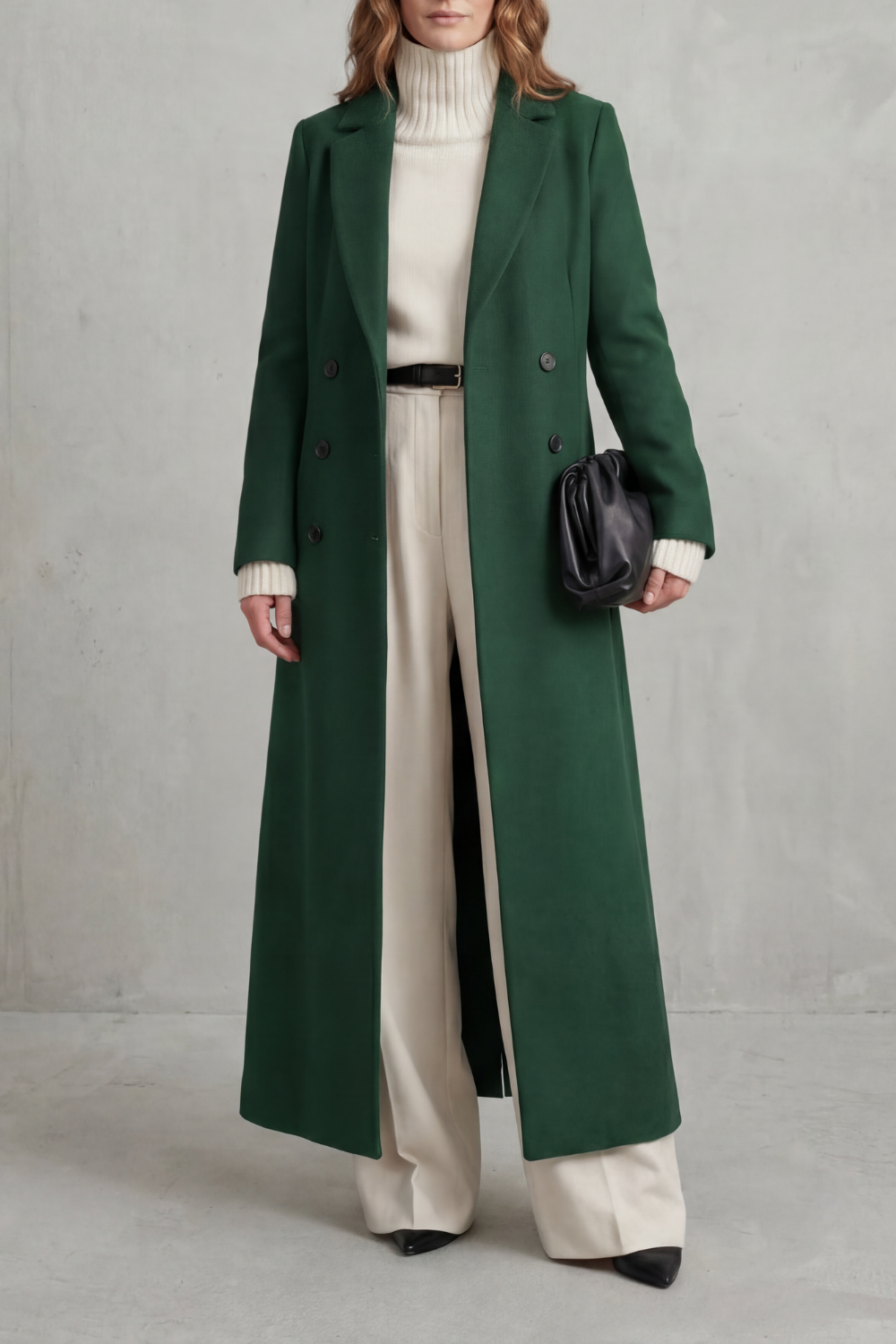 Hilda | Women's Double Breasted Tailored Maxi Long Coat