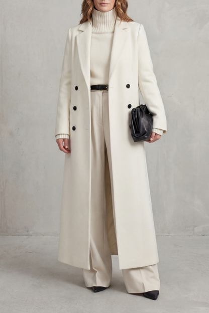 Hilda | Women's Double Breasted Tailored Maxi Long Coat