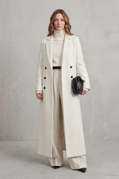 Hilda | Women's Double Breasted Tailored Maxi Long Coat