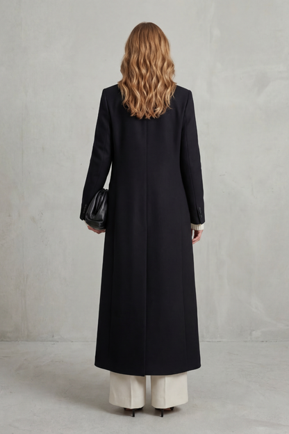 Hilda | Women's Double Breasted Tailored Maxi Long Coat