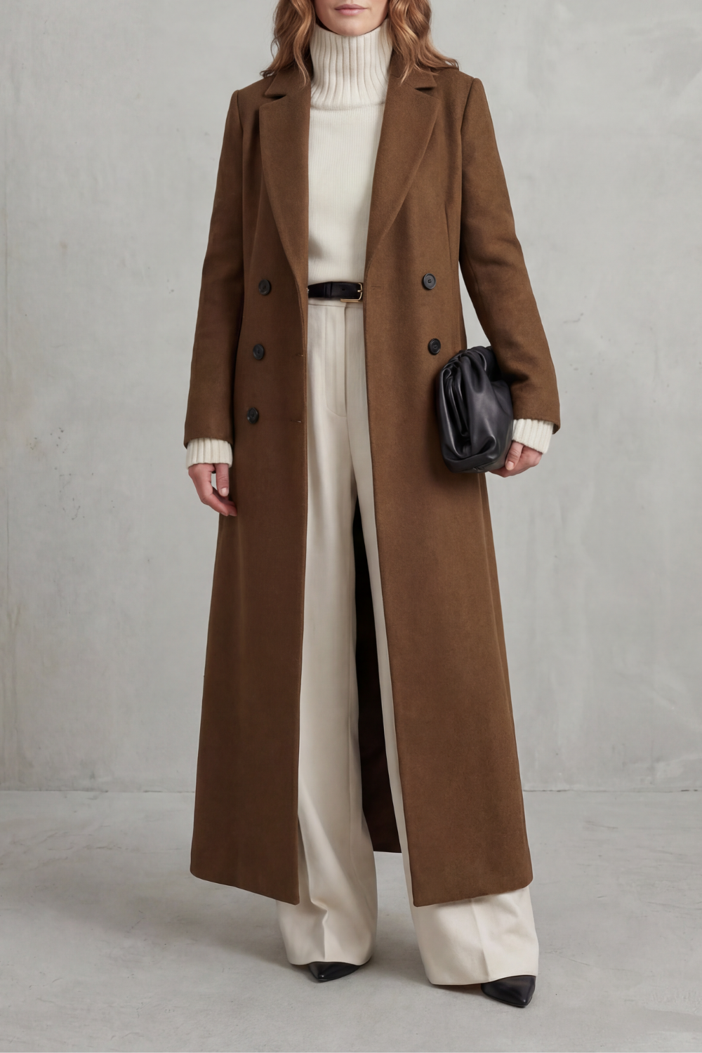 Hilda | Women's Double Breasted Tailored Maxi Long Coat