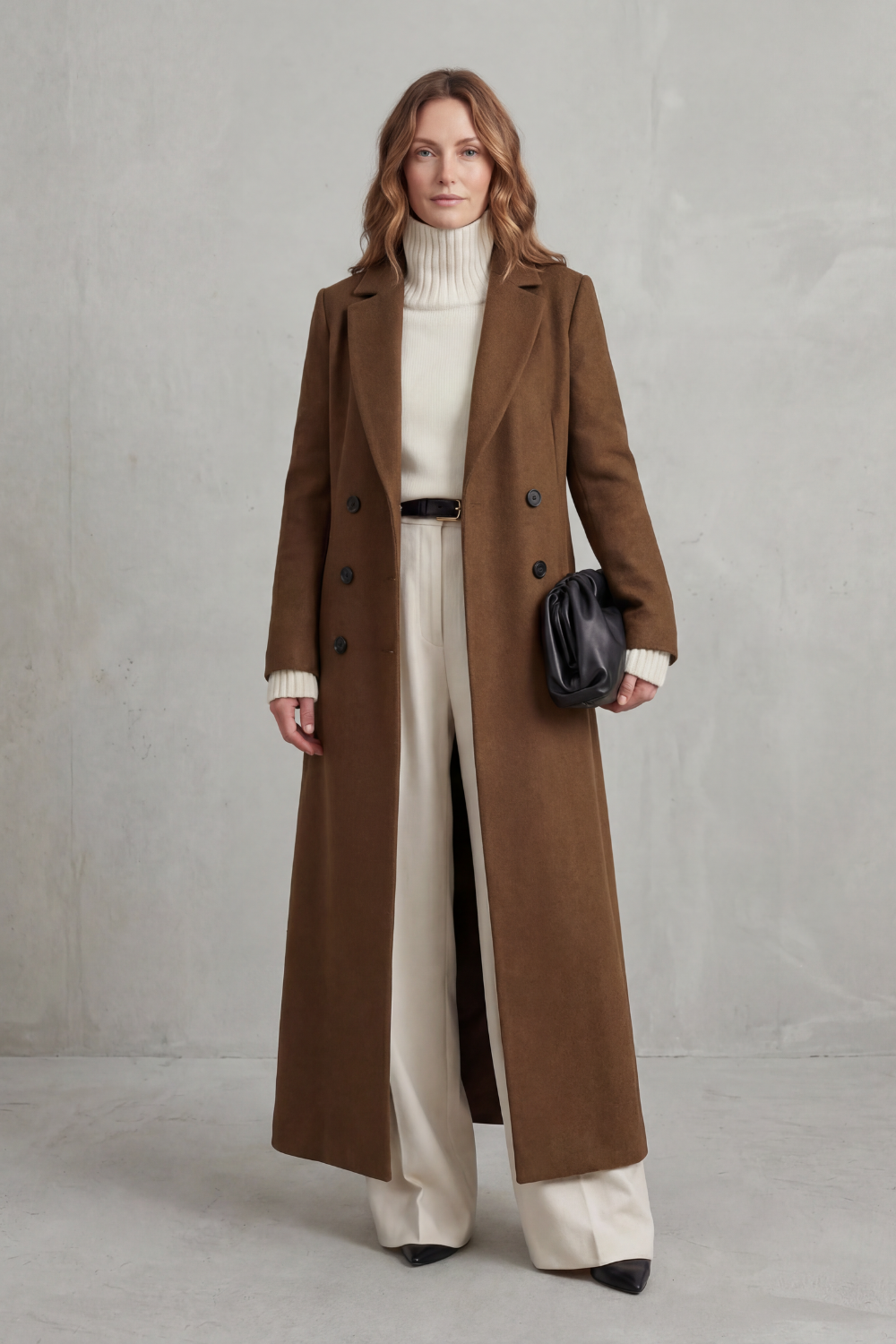 Hilda | Women's Double Breasted Tailored Maxi Long Coat