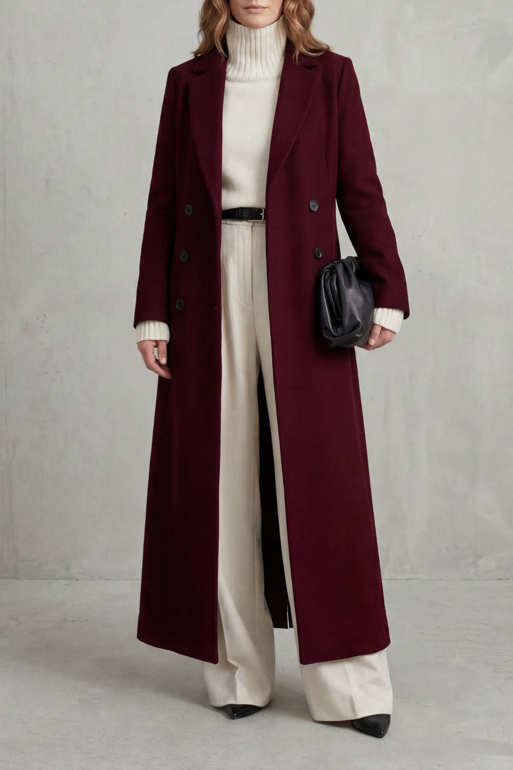 Hilda | Women's Double Breasted Tailored Maxi Long Coat