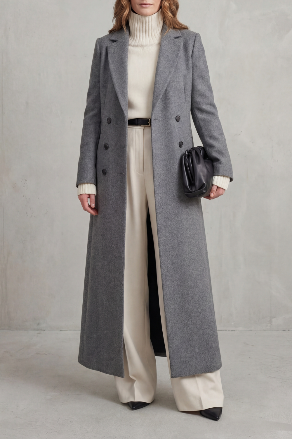 Hilda | Women's Double Breasted Tailored Maxi Long Coat
