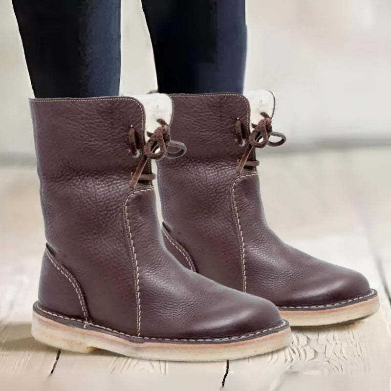 Jean | Women's Plush Lined Mid Calf Warm Winter Snow Boot