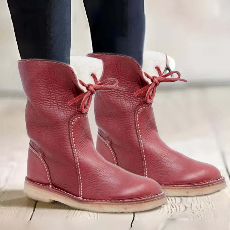 Jean | Women's Plush Lined Mid Calf Warm Winter Snow Boot