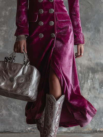 Zandra | Velvet Maxi Dress