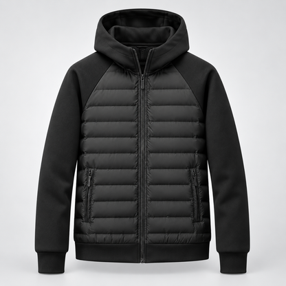 Carson | Men's Quilted Hooded Puffer Hybrid Winter Jacket