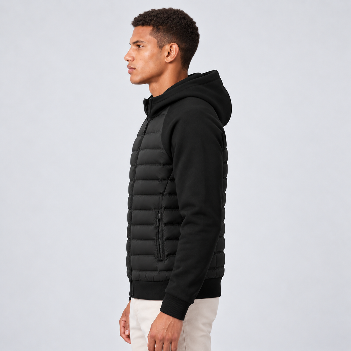 Carson | Men's Quilted Hooded Puffer Hybrid Winter Jacket