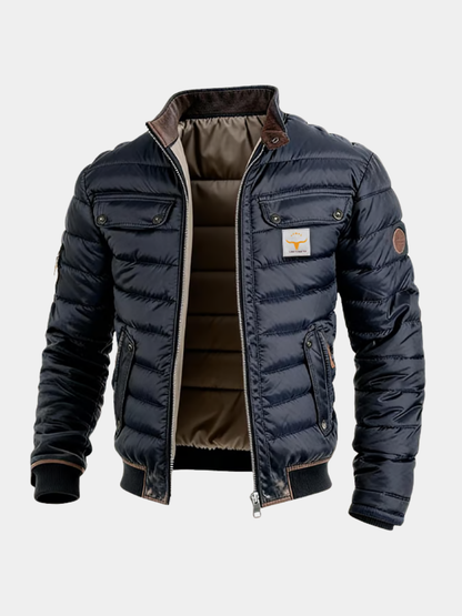 Barlow | Men's Winter Padded Stand Collar Streetwear Bomber Jacket