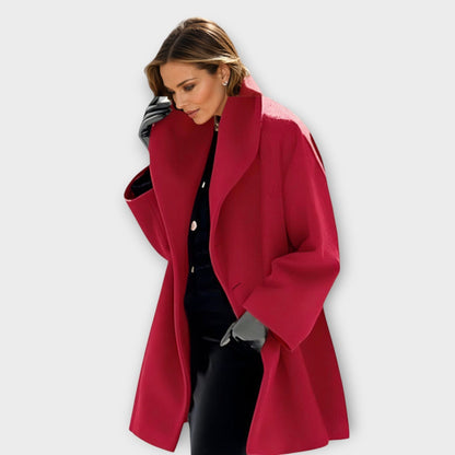 Delphine | Women's Oversized Wide Collar Wool Blend Winter Coat