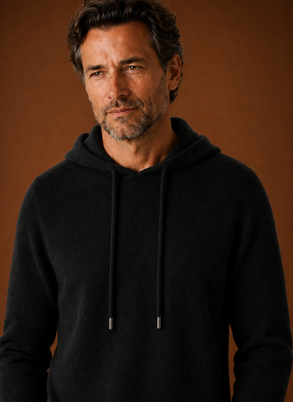 Everett | Men's Long Sleeve Hooded Knit Pullover Sweater