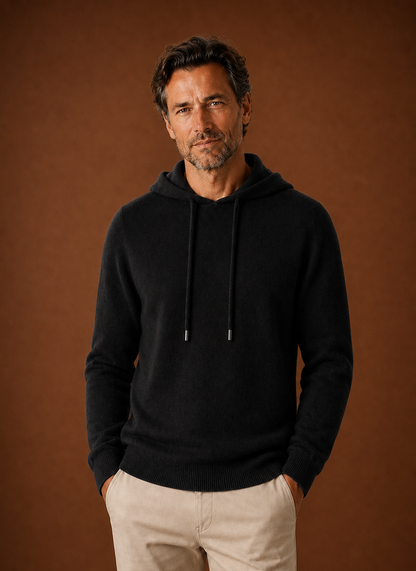 Everett | Men's Long Sleeve Hooded Knit Pullover Sweater