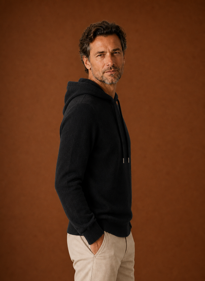 Everett | Men's Long Sleeve Hooded Knit Pullover Sweater
