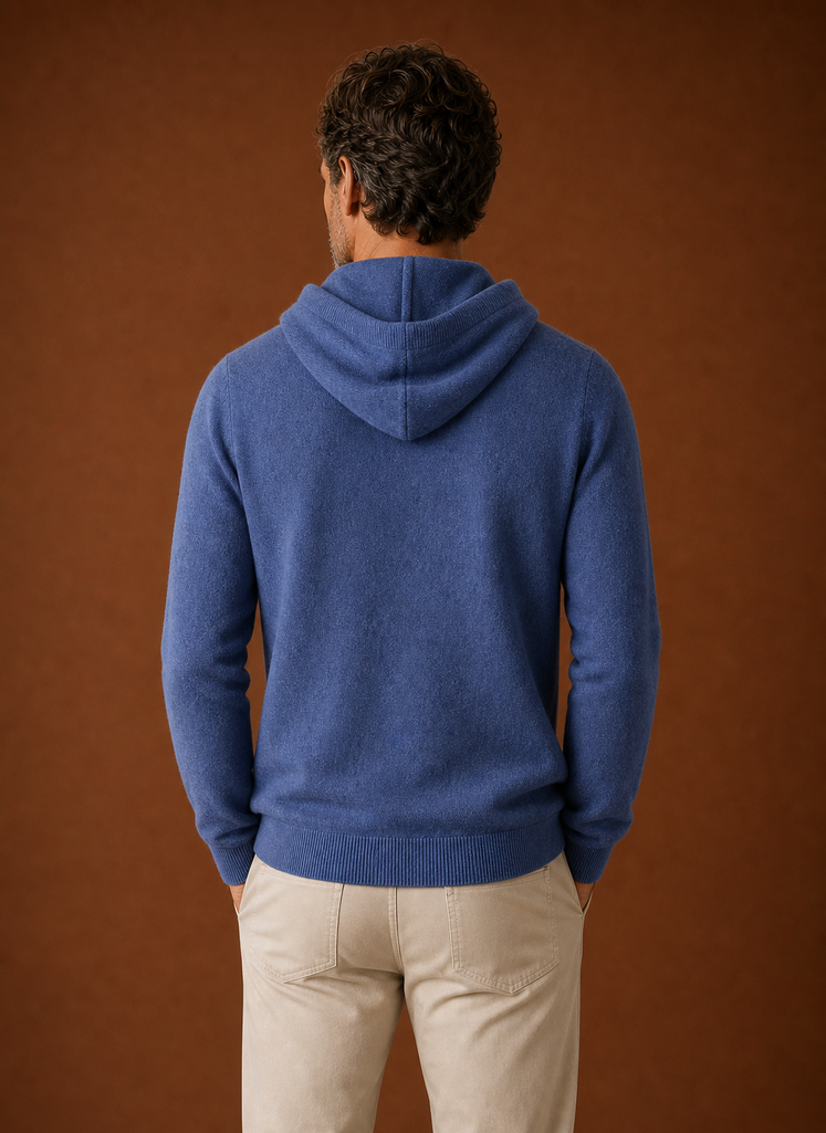 Everett | Men's Long Sleeve Hooded Knit Pullover Sweater