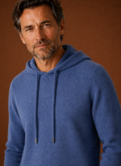 Everett | Men's Long Sleeve Hooded Knit Pullover Sweater