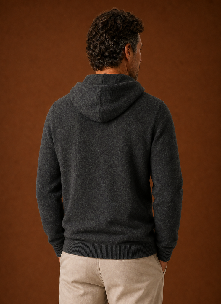 Everett | Men's Long Sleeve Hooded Knit Pullover Sweater